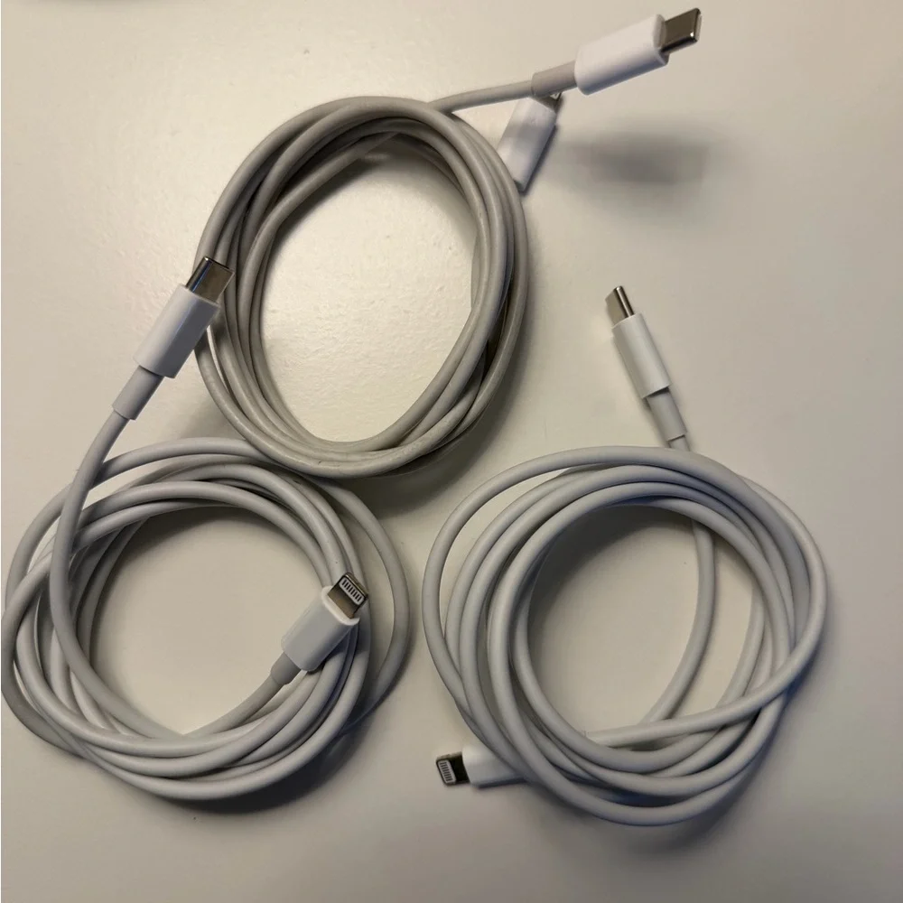 USB-C Charging Cable - White 6ft - 3 piece
